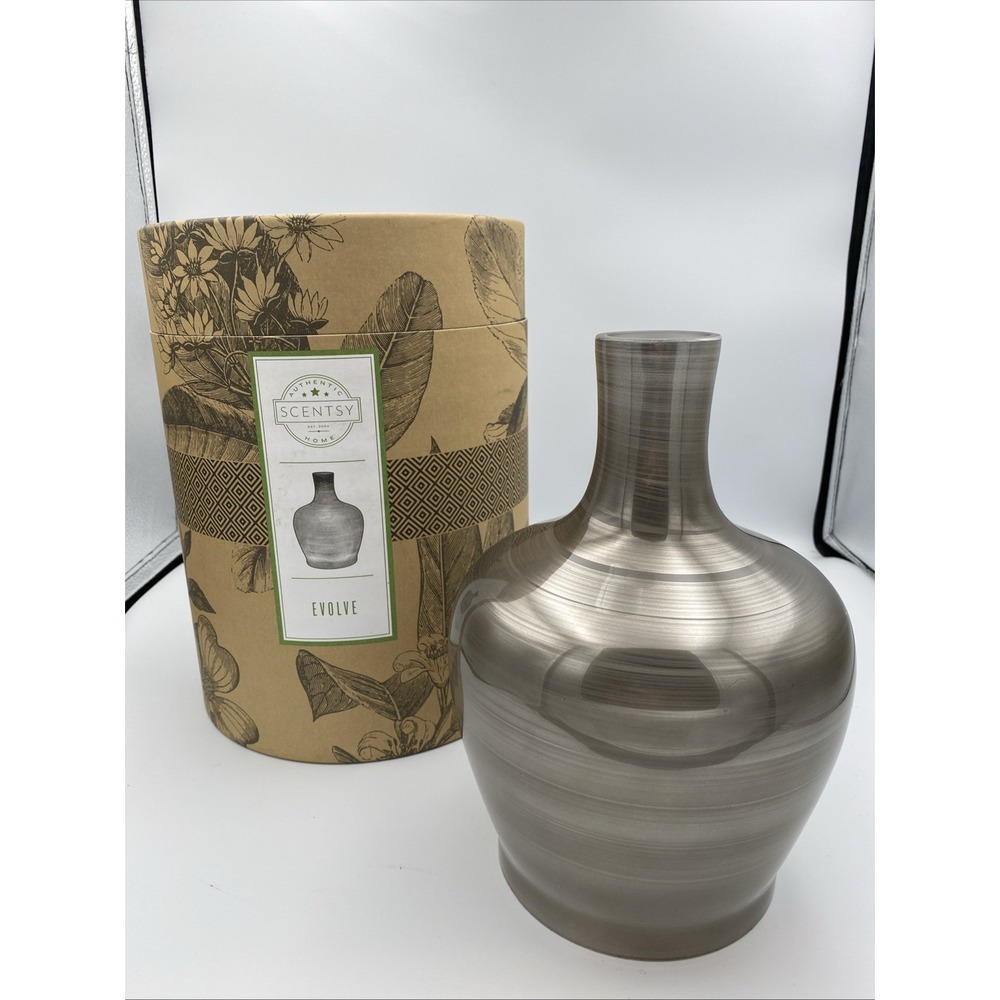 Scentsy Diffuser Teardrop Shade EVOLVE Smoky Gray‎ Color in Original Open Box